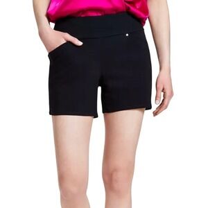 INC International Concepts Black Stretch Capri Shorts‎ Womens Size 14